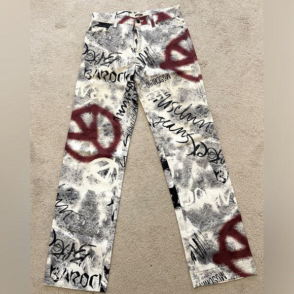 Moschino Graffiti Jeans. Limited Addition. Waist 29-30 Leg 30. - Picture 1 of 6
